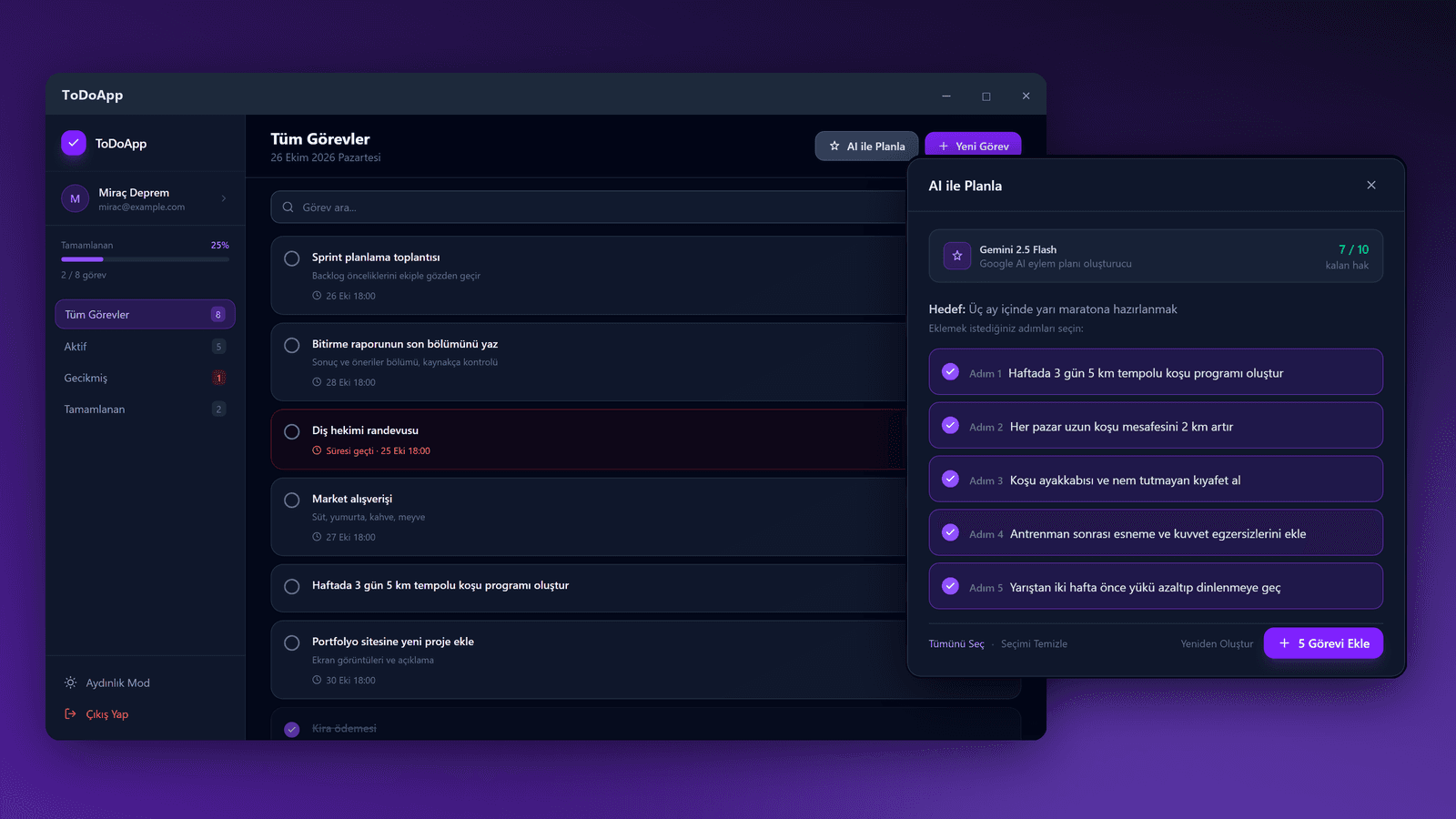 AI Integrated To-Do App